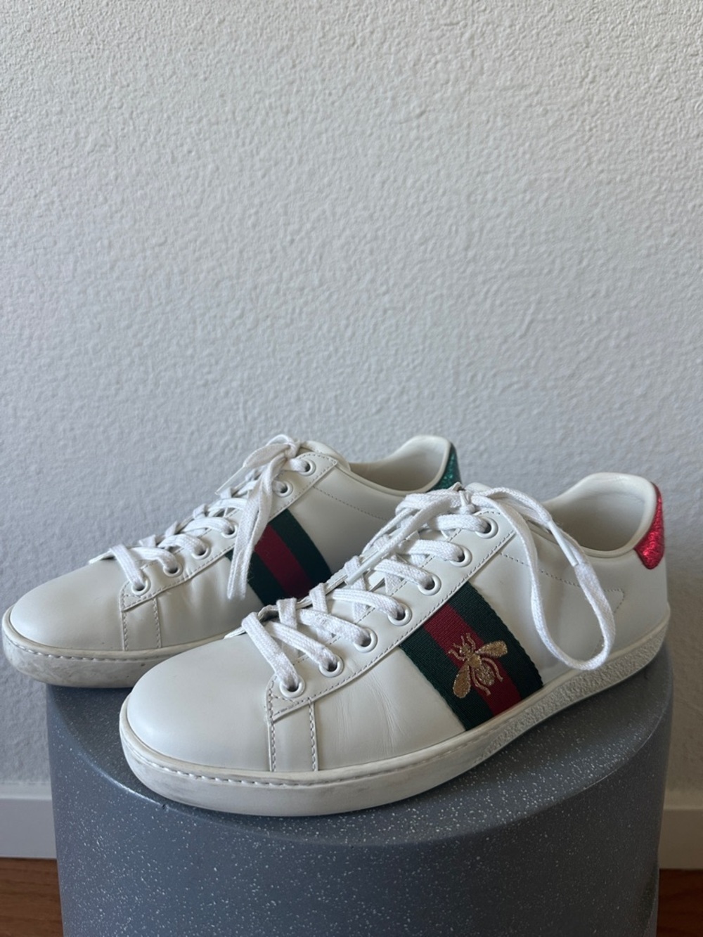 Gucci New Ace Bee Embroidered Sneakers